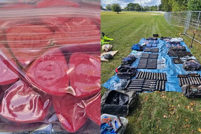 Cheshire Police dig up hoard of drugs at site of Creamfields Festival